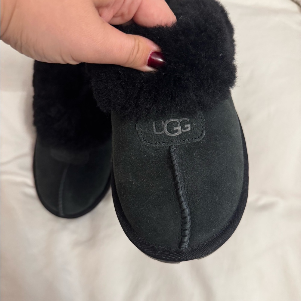 UGG Black Coquette Clog Slippers 10 - Picture 3 of 4